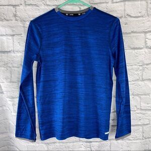 Tek gear dry gear drifit Longsleeve Crewneck shirts boys blue& black sz L 14/16